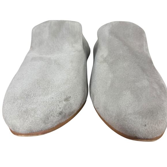 Halogen Womens Gray Slip On Suede Leather Flats Convertible Mules Shoes sz 11 - Picture 7 of 16